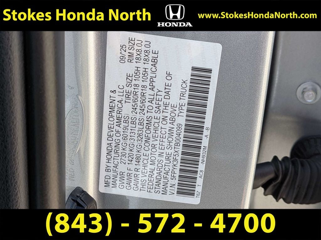 2026 Honda Ridgeline RTL