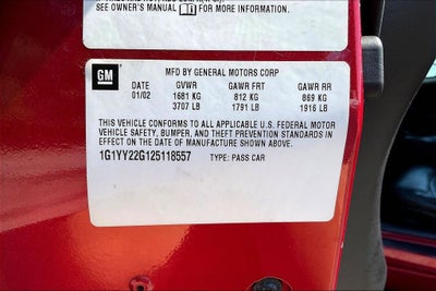 2002 Chevrolet Corvette Base