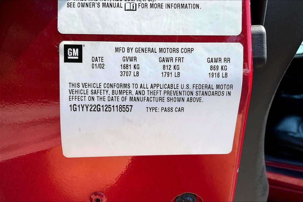 2002 Chevrolet Corvette Base